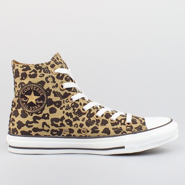 CONVERSE ALL STAR CHUCKS HI LEOPARD TAN BLACK 537137C BRAUN CHEETAH ...